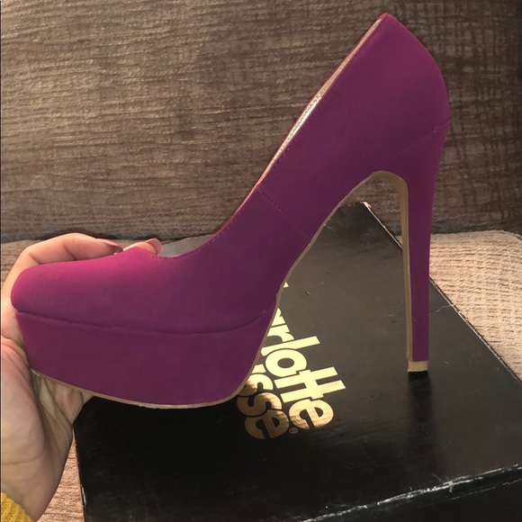 Magenta platform stilettos - Picture 3 of 3